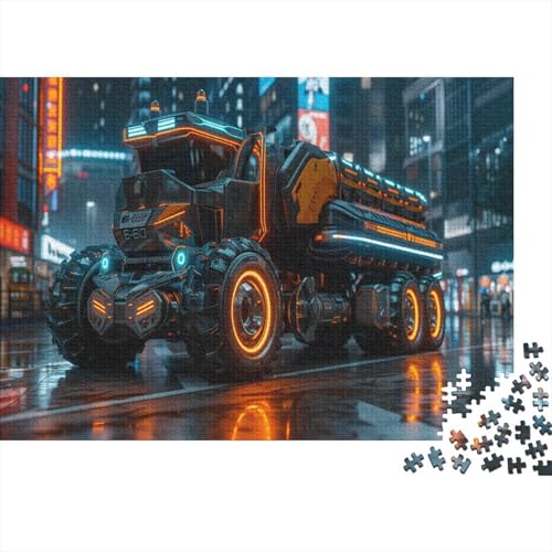 Big Truck 1000 Teile, Impossible Puzzle,Geschicklichkeitsspiel Für Die Ganze Familie, Erwachsenenpuzzle Ab 14 Jahren Puzzel 1000pcs (75x50cm) von BXYAFEKUD