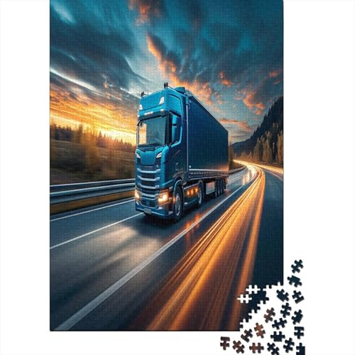 Big Truck 1000 Teile, Impossible Puzzle,Geschicklichkeitsspiel Für Die Ganze Familie, Erwachsenenpuzzle Ab 14 Jahren Puzzel 1000pcs (75x50cm) von BXYAFEKUD