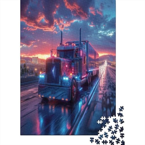 Big Truck 1000 Teile, Impossible Puzzle,Geschicklichkeitsspiel Für Die Ganze Familie, Erwachsenenpuzzle Ab 14 Jahren Puzzel 1000pcs (75x50cm) von BXYAFEKUD
