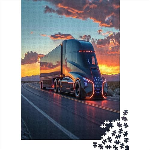 Big Truck Puzzle 1000 Teile Erwachsener Kniffel Spaß Für Die Ganze Familie - Abwechslungsreiche 1000 Puzzleteilige Motive Puzzle Erwachsene, Puzzel 1000pcs (75x50cm) von BXYAFEKUD