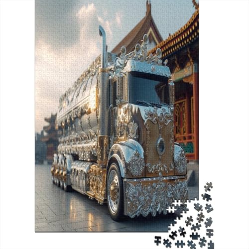 Big Truck Puzzle 1000 Teile Puzzles Für Erwachsene Lernspiel Herausforderungsspielzeug 1000-teilige Puzzlespiel Für Erwachsene Kinder Puzzel 1000pcs (75x50cm) von BXYAFEKUD