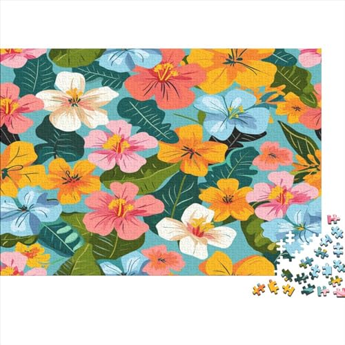Blume 1000 Teile,Impossible Puzzle,GesKükenlichkeitsspiel Für Die Ganze Familie, Erwachsenen Puzzlespiel Puzzel 1000pcs (75x50cm) von BXYAFEKUD