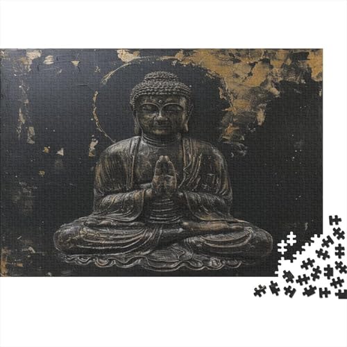 Buddha Statue 1000 Stück Puzzles Für Erwachsene Teenager Stress Abbauen Familien-Puzzlespiel Mit Poster in 1000-teiliges Puzzle Kinder Lernspiel Spielzeug Geschenk Puzzel 1000pcs (75x50cm) von BXYAFEKUD
