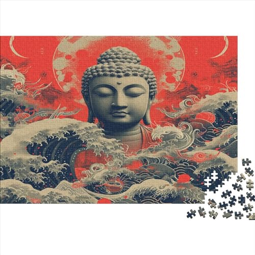 Buddha Statue Puzzle 1000 Teile Puzzles Für Erwachsene Lernspiel Herausforderungsspielzeug 1000-teilige Puzzlespiel Für Erwachsene Kinder Puzzel 1000pcs (75x50cm) von BXYAFEKUD