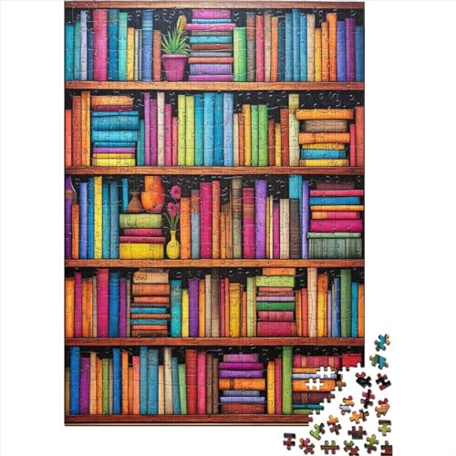 Bücherregal Puzzle 1000 Teile Erwachsener Kniffel Spaß Für Die Ganze Familie - Abwechslungsreiche 1000 Puzzleteilige Motive Puzzle Erwachsene, Puzzel 1000pcs (75x50cm) von BXYAFEKUD