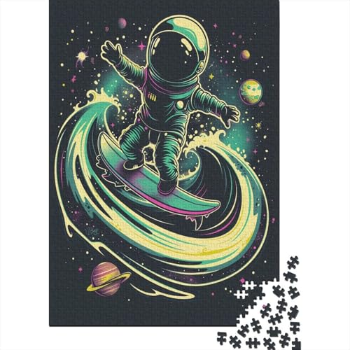 Cartoon Astronaut 1000 Teile, Impossible Puzzle,Geschicklichkeitsspiel Für Die Ganze Familie, Erwachsenenpuzzle Ab 14 Jahren Puzzel 1000pcs (75x50cm) von BXYAFEKUD