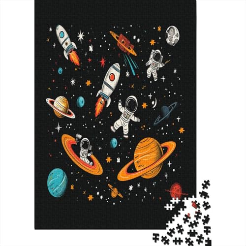 Cartoon Astronaut Puzzle 1000 Teile Erwachsener Kniffel Spaß Für Die Ganze Familie - Abwechslungsreiche 1000 Puzzleteilige Motive Puzzlespiel Erwachsene, Puzzel 1000pcs (75x50cm) von BXYAFEKUD