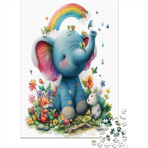 Cartoon Elefant Puzzle 1000 Teile Puzzles Für Erwachsene Klassische Puzzles 1000 Teile Erwachsene Puzzlespiel Erwachsene 1000 Teile Erwachsenen Puzzlespiel Puzzel 1000pcs (75x50cm) von BXYAFEKUD