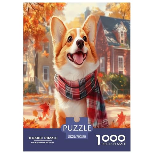 Corgi Puzzles 1000 Teile Schwer Puzzle Spielzeug Lernspiel Impossible Herausforderungsspielzeug Für Erwachsene Und Kinder Ab 12 Jahren 70x50cm/1000pcs von BXYAFEKUD