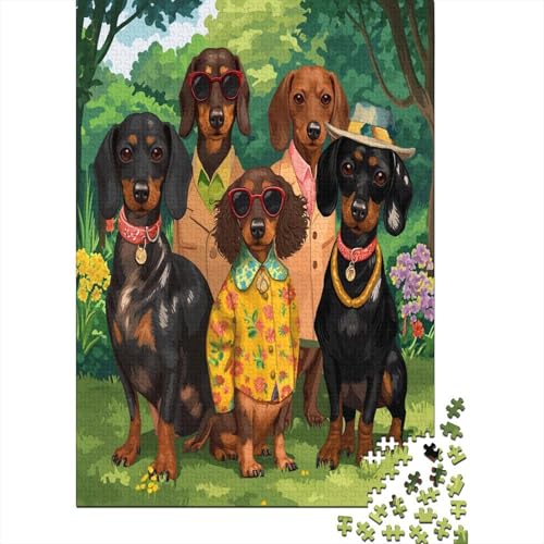 Dachshund Puzzle 1000 Teile Für Erwachsene Und Kinder Ab 14 Jahren Für Stressabbauer Puzzel 1000pcs (75x50cm) von BXYAFEKUD