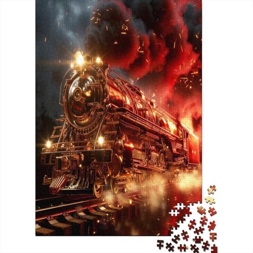 Dampfzug Puzzle 1000 Teile Puzzles Für Erwachsene Lernspiel Herausforderungsspielzeug 1000-teilige Puzzlespiel Für Erwachsene Kinder Puzzel 1000pcs (75x50cm) von BXYAFEKUD