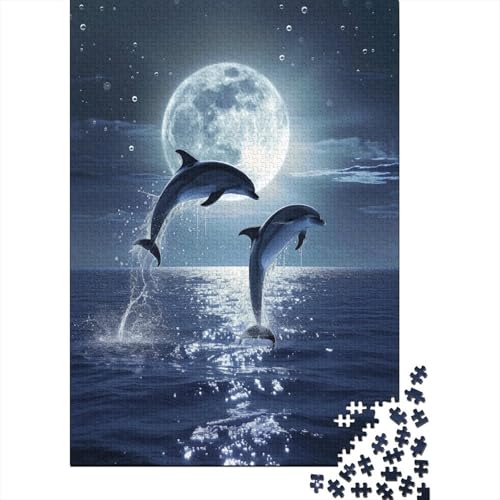 Delphin Puzzlespiel 1000 Teile Erwachsene -Puzzle 1000 Stück Spiel Puzzles Für Erwachsene Kinder Puzzle Erwachsenen Puzzlespiel Puzzel 1000pcs (75x50cm) von BXYAFEKUD