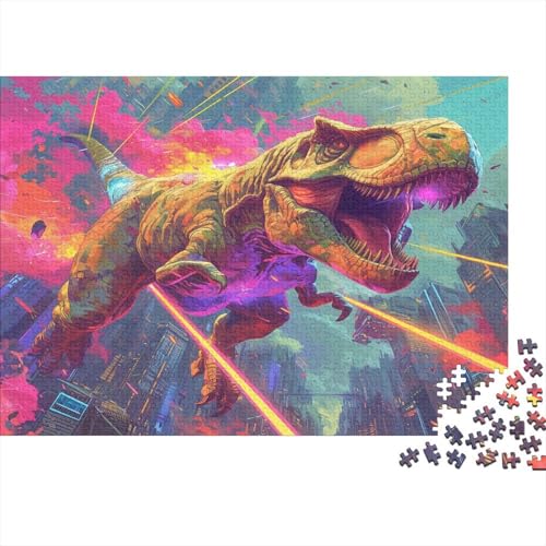 Dinosaurier Puzzle 1000 Teile Puzzles Für Erwachsene Lernspiel Herausforderungsspielzeug 1000-teilige Puzzlespiel Für Erwachsene Kinder Puzzel 1000pcs (75x50cm) von BXYAFEKUD