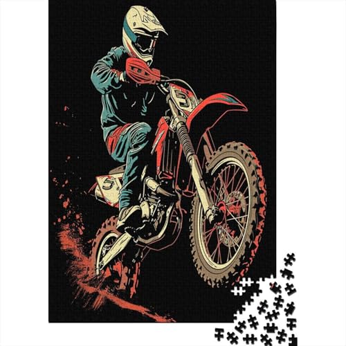 Dirt Bike 1000 Stück Puzzles Für Erwachsene Teenager Stress Abbauen Familien-Puzzlespiel 1000-teiliges Puzzle Kinder Lernspiel Spielzeug Geschenk Puzzel 1000pcs (75x50cm) von BXYAFEKUD