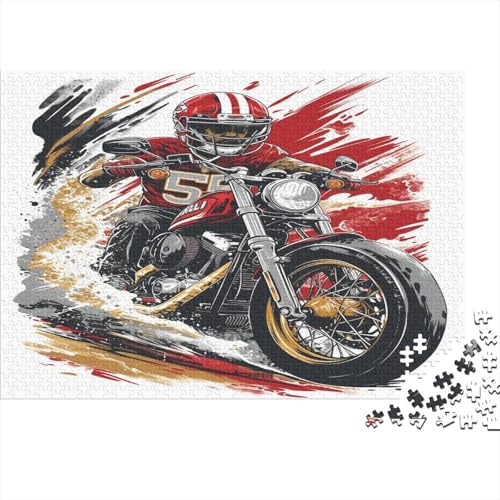 Dirt Bike Puzzlespiel 1000 Teile Puzzle Für Erwachsene Und Kinder Ab 14 Jahren, Puzzle Erwachsenen Puzzlespi Puzzel 1000pcs (75x50cm) von BXYAFEKUD
