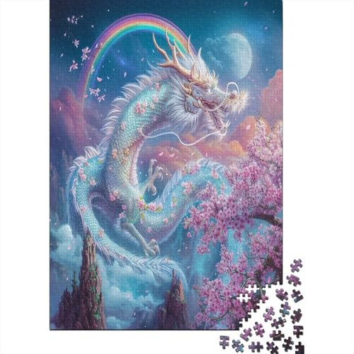 Drache Puzzlespiel 1000 Teile Erwachsene -Puzzle 1000 Stück Spiel Puzzles Für Erwachsene Kinder Puzzle Erwachsenen Puzzlespiel Puzzel 1000pcs (75x50cm) von BXYAFEKUD