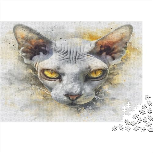 Egyptian Kat 1000 Teile,Impossible Puzzle,Geschicklichkeitsspiel Für Die Ganze Familie, Erwachsenen Puzzlespiel Puzzel 1000pcs (75x50cm) von BXYAFEKUD