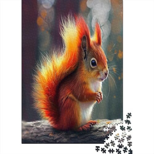 Eichhörnchen 1000 Teile, Impossible Puzzle,Geschicklichkeitsspiel Für Die Ganze Familie, Erwachsenenpuzzle Ab 14 Jahren Puzzel 1000pcs (75x50cm) von BXYAFEKUD