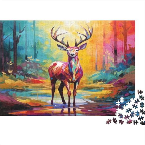 Elch Puzzlespiel 1000 Teile Puzzles Für Erwachsene Lernspiel Herausforderung Spielzeug 1000 Teile Puzzles Für Erwachsene Kinder Erwachsenen Puzzlespiel Puzzel 1000pcs (75x50cm) von BXYAFEKUD