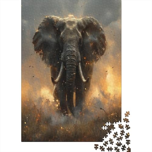 Elefant 1000 Stück Puzzles Für Erwachsene Teenager Stress Abbauen Familien-Puzzlespiel 1000-teiliges Puzzle Kinder Lernspiel Spielzeug Geschenk Puzzel 1000pcs (75x50cm) von BXYAFEKUD