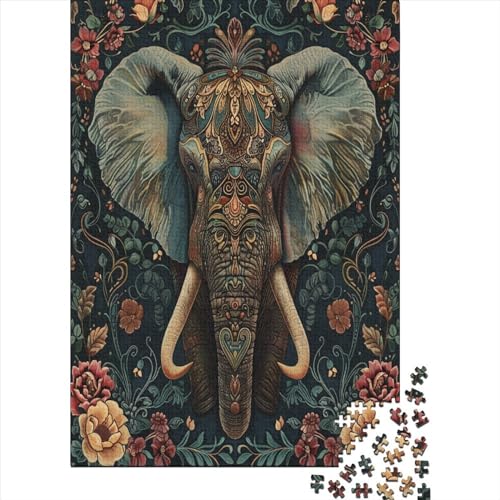 Elefant Puzzle 1000 Teile Für Erwachsene Und Kinder Ab 14 Jahren Für Stressabbauer Puzzel 1000pcs (75x50cm) von BXYAFEKUD