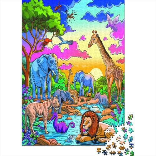 Elefant Puzzles1000 Teile, Puzzle Für Erwachsene, GesKükenlichkeitsspiel Für Die Ganze Familie, Klassische Puzzle,Geburtstagsgeschenk Erwachsenen Puzzlespiel Puzzel 1000pcs (75x50cm) von BXYAFEKUD