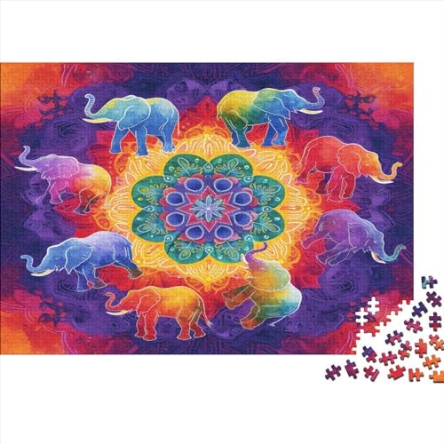 Elefant Puzzlespiel 1000 Teile Jigsaw Puzzle 1000 Puzzle FüR Erwachsene Kinder Senioren Erwachsenen Puzzlespiel Puzzel 1000pcs (75x50cm) von BXYAFEKUD