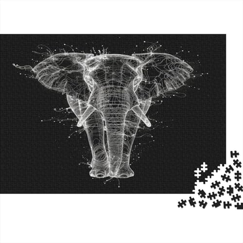 Elefant Puzzlespiel 1000 Teile Puzzles Für Erwachsene Lernspiel Herausforderung Spielzeug 1000 Teile Puzzles Für Erwachsene Kinder Erwachsenen Puzzlespiel Puzzel 1000pcs (75x50cm) von BXYAFEKUD