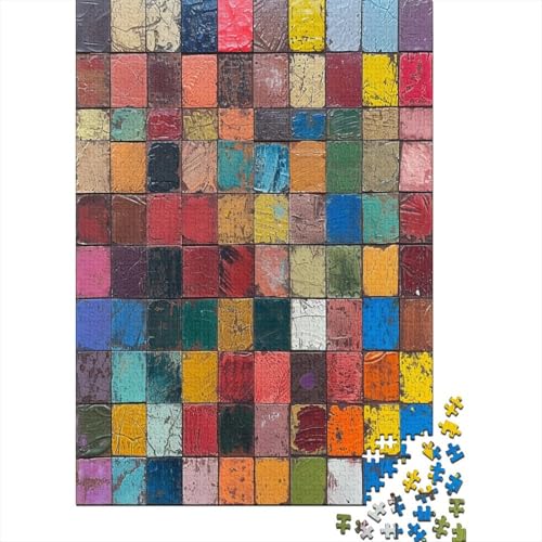 Farbige Bausteine 1000 Teile,Impossible Puzzle,GesKükenlichkeitsspiel Für Die Ganze Familie, Erwachsenen Puzzlespiel Puzzel 1000pcs (75x50cm) von BXYAFEKUD