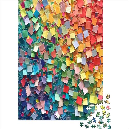 Farbige Bausteine Puzzle 1000 Teile,für Erwachsene, Impossible Puzzle,farbenfrohes Legespiel,GesKükenlichkeitsspiel Für Die Ganze Familie,Erwachsenenpuzzle Puzzel 1000pcs (75x50cm) von BXYAFEKUD