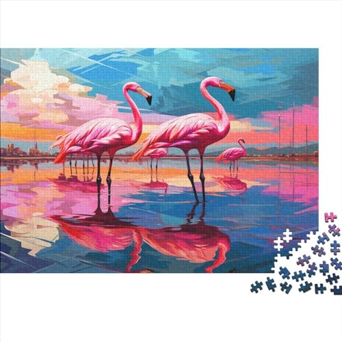 Flamingo Puzzle 1000 Teile Puzzles Für Erwachsene Lernspiel Herausforderungsspielzeug 1000-teilige Puzzlespiel Für Erwachsene Kinder Puzzel 1000pcs (75x50cm) von BXYAFEKUD