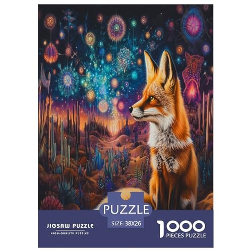 Fox Puzzle 1000 Teile Schwer Puzzle Spielzeug Pädagogisches Spiel Impossible Herausforderungsspielzeug Für Erwachsene Und Kinder Ab 14 Jahren 38x26cm/1000pcs von BXYAFEKUD