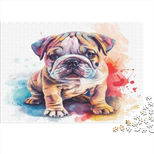 Französische Bulldogge Puzzle 1000 Teile Erwachsener Kniffel Spaß Für Die Ganze Familie - Abwechslungsreiche 1000 Puzzleteilige Motive Puzzle Erwachsene, Puzzel 1000pcs (75x50cm) von BXYAFEKUD