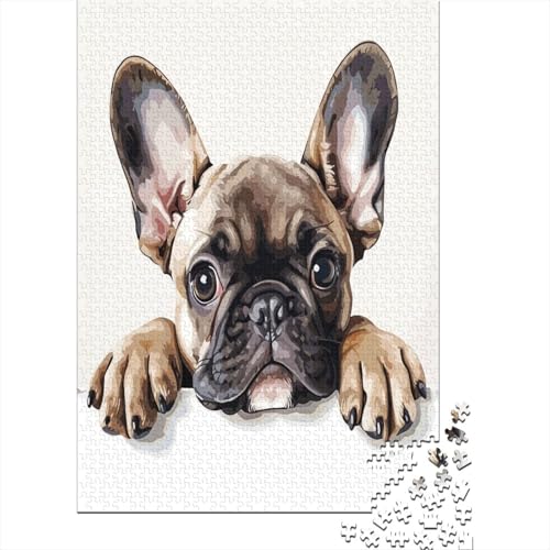 Französische Bulldogge Puzzle 1000 Teile Für Erwachsene Und Kinder Ab 14 Jahrenfür Stressabbauer Puzzlespiel Erwachsenen Puzzlespiel Puzzel 1000pcs (75x50cm) von BXYAFEKUD