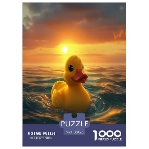 Gelbe Ente Puzzles 1000 Teile Schwer Puzzle Spielzeug Lernspiel Impossible Herausforderungsspielzeug Für Erwachsene Kinder 38x26cm/1000pcs von BXYAFEKUD