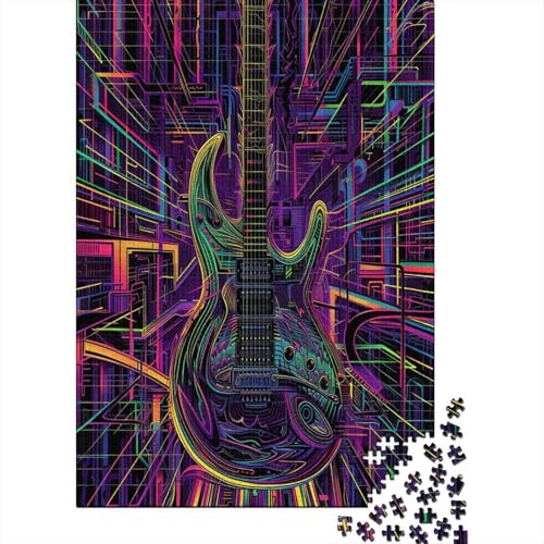 Gitarre Puzzle 1000 Teile Puzzle Für Erwachsene Und Kinder Ab 14 Jahren Puzzel 1000pcs (75x50cm) von BXYAFEKUD