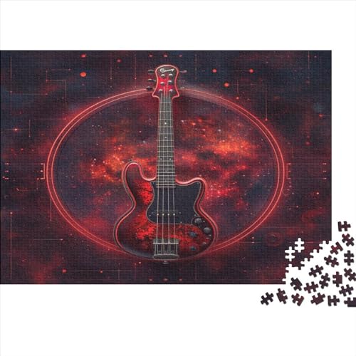 Gitarre Puzzle 1000 Teile Puzzles Für Erwachsene Lernspiel Herausforderungsspielzeug 1000-teilige Puzzlespiel Für Erwachsene Kinder Puzzel 1000pcs (75x50cm) von BXYAFEKUD
