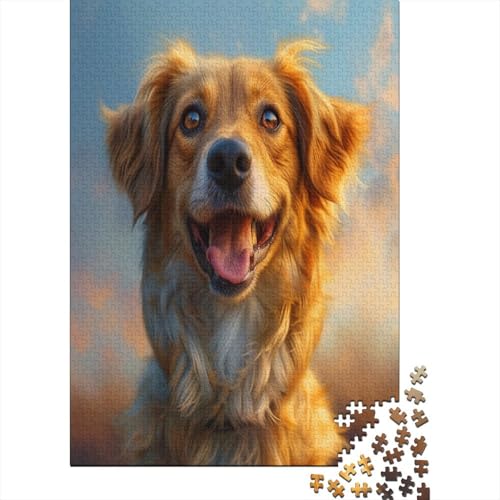 Golden Retriever Puzzles1000 Teile, Puzzle Für Erwachsene, Geschicklichkeitsspiel Für Die Ganze Familie, Klassische Puzzle,Geburtstagsgeschenk Erwachsenen Puzzlespiel Puzzel 1000pcs (75x50cm) von BXYAFEKUD