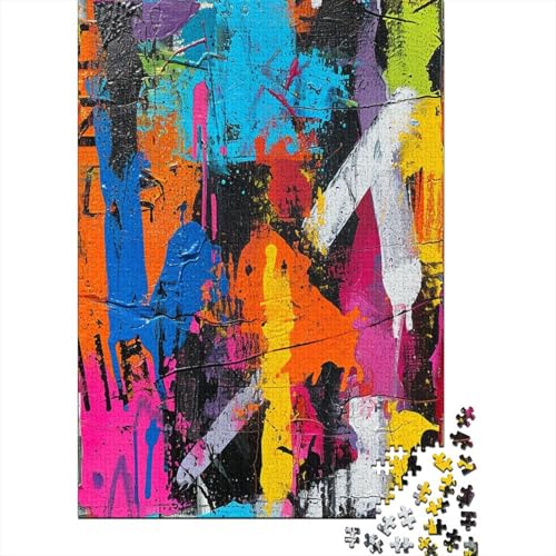 Graffiti Puzzle 1000 Teile,für Erwachsene, Impossible Puzzle,farbenfrohes Legespiel,GesKükenlichkeitsspiel Für Die Ganze Familie,Erwachsenenpuzzle Puzzel 1000pcs (75x50cm) von BXYAFEKUD