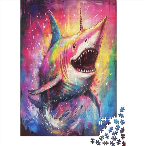 Great White Hai Puzzle 1000 Teile Erwachsener Kniffel Spaß Für Die Ganze Familie - Abwechslungsreiche 1000 Puzzleteilige Motive Puzzlespiel Erwachsene, Puzzel 1000pcs (75x50cm) von BXYAFEKUD