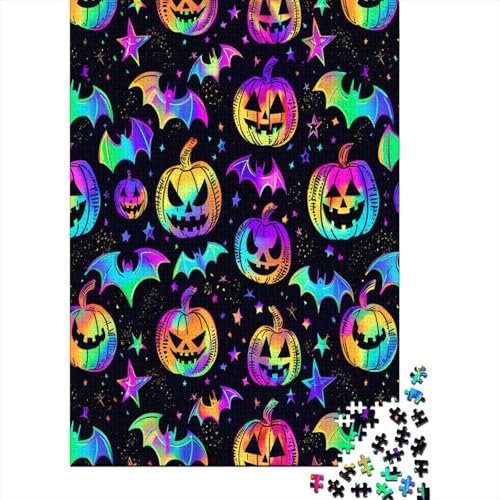 Halloween Kürbis 1000 Teile, Impossible Puzzle,Geschicklichkeitsspiel Für Die Ganze Familie, Erwachsenenpuzzle Ab 14 Jahren Puzzel 1000pcs (75x50cm) von BXYAFEKUD