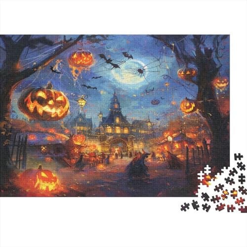 Halloween Kürbis Puzzle 1000 Teile Erwachsene Puzzles Für Erwachsene Klassische Puzzles 1000 Teile Erwachsene Puzzlespiel Schwer Pädagogisches Spielzeug Erwachsene Kinder Puzzel 1000pcs (75x50cm) von BXYAFEKUD