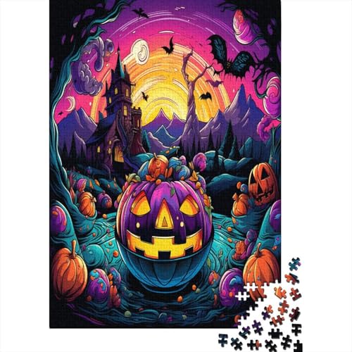 Halloween Kürbis Puzzle 1000 Teile Für Erwachsene Und Kinder Ab 14 Jahrenfür Stressabbauer Puzzlespiel Erwachsenen Puzzlespiel Puzzel 1000pcs (75x50cm) von BXYAFEKUD