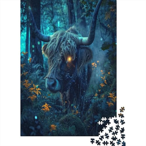 Highland Kattle Puzzlespiel 1000 Teile Erwachsene -Puzzle 1000 Stück Spiel Puzzles Für Erwachsene Kinder Puzzle Erwachsenen Puzzlespiel Puzzel 1000pcs (75x50cm) von BXYAFEKUD