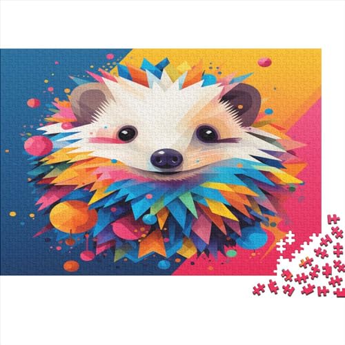 Igel Puzzle 1000 Teile Puzzles Für Erwachsene Lernspiel Herausforderungsspielzeug 1000-teilige Puzzlespiel Für Erwachsene Kinder Puzzel 1000pcs (75x50cm) von BXYAFEKUD