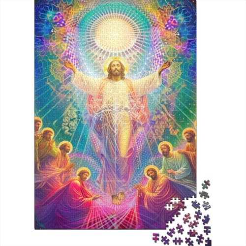 Jesus 1000 Teile, Impossible Puzzle,GesKükenlichkeitsspiel Für Die Ganze Familie, Erwachsenenpuzzle Ab 14 Jahren Puzzel 1000pcs (75x50cm) von BXYAFEKUD
