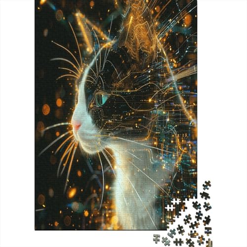 Kat 1000 Stück Puzzles Für Erwachsene Teenager Stress Abbauen Familien-Puzzlespiel 1000-teiliges Puzzle Kinder Lernspiel Spielzeug Geschenk Puzzel 1000pcs (75x50cm) von BXYAFEKUD