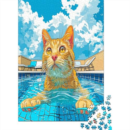 Kat 1000 Teile, Impossible Puzzle,Geschicklichkeitsspiel Für Die Ganze Familie, Erwachsenenpuzzle Ab 14 Jahren Puzzel 1000pcs (75x50cm) von BXYAFEKUD