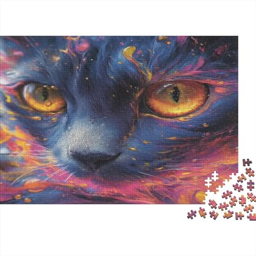 Kat Puzzle 1000 Teile,für Erwachsene, Impossible Puzzle,farbenfrohes Legespiel,Geschicklichkeitsspiel Für Die Ganze Familie,Erwachsenenpuzzle Puzzel 1000pcs (75x50cm) von BXYAFEKUD