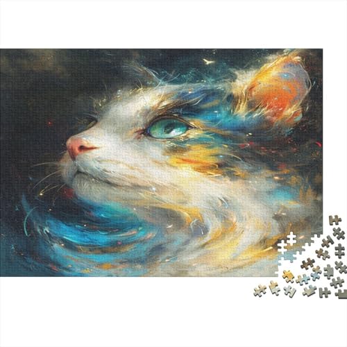 Kat Puzzle 1000 Teile Erwachsener Kniffel Spaß Für Die Ganze Familie - Abwechslungsreiche 1000 Puzzleteilige Motive Puzzlespiel Erwachsene, Puzzel 1000pcs (75x50cm) von BXYAFEKUD